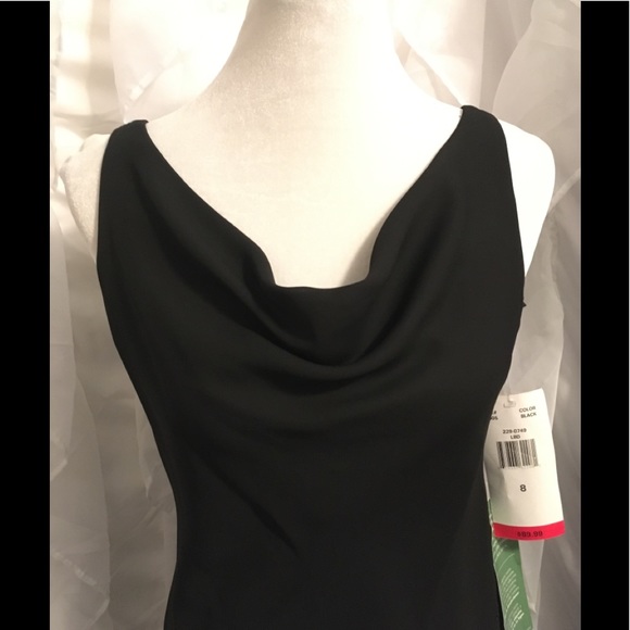 🆕 Onyx Nite, Elegant Little Black Dress, Sz 8 - Picture 3 of 8